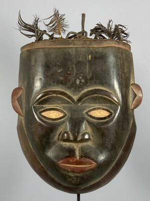 Dogon - 190210 - Old & Tribal used African Bakongo Mask - Congo. kopen? Bied vanaf 95!