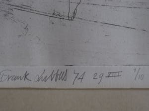 Frank Lubbers - Gesigneerde Droge Naald Ets "Sweet Charity" 1974 - achter museumglas kopen? Bied vanaf 10!