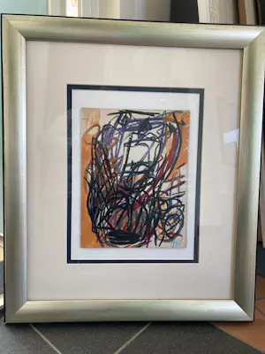 Karel Appel - abstracte compositie met lijst! kopen? Bied vanaf 660!