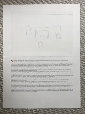 Klaas Gubbels - zeefdruk ‘Verlegen schaduwen’ - 1981 kopen? Bied vanaf 95!