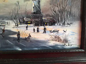 Henk Poeder - Winter tafereel kopen? Bied vanaf 125!