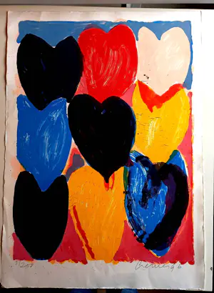 Jan Cremer - kleurrijke zeefdruk: tulpen - 1996 kopen? Bied vanaf 20!