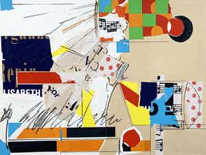 Sam Middleton - kleurenzeefdruk - 'Composition III' - 1997 verkocht voor € 70!