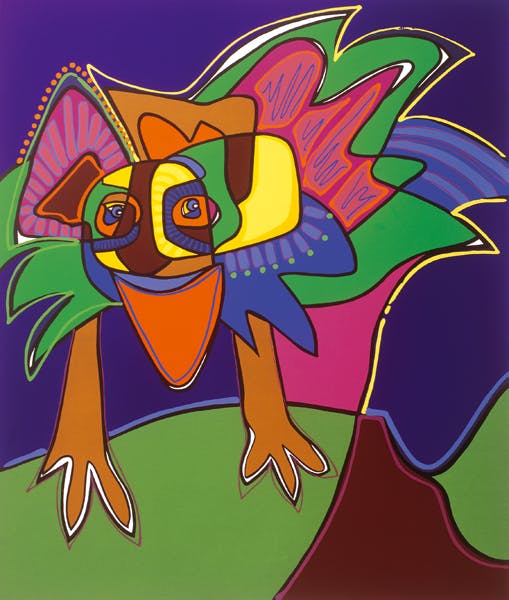 Marianne Naerebout - Kleurenzeefdruk WEARING MY OWN COLOUR verkocht voor € 75!