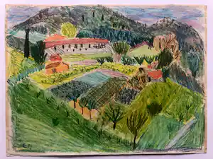 Kees Franse - Kleurrijk landschap verkauft für € 39!