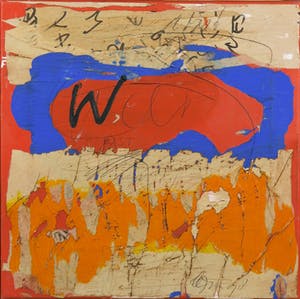 Leo de Jong - Gemengde techniek op doek, Zonder titel VI - Ingelijst kopen? Bied vanaf 70!