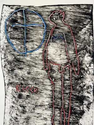 Anton Heyboer - Kleed, ets uit 1966, opnieuw gedrukt in 1987, handgekleurd kopen? Bied vanaf 100!