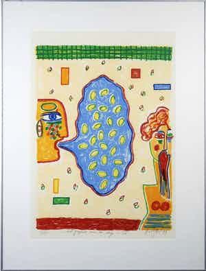 Keimpe Kootstra - Het gesprek van de dag III - zeefdruk verkocht voor € 1!