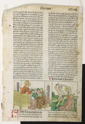 Anton Koberger - Wiegedruk en houtsnede, Blad uit de Legenda aurea kopen? Bied vanaf 1!