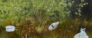 Absurd - Olieverf op board, Men against nature kopen? Bied vanaf 50!