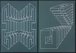 Harry Karssen - Lot van twee zeefdrukken, Z.T. Abstractie kopen? Bied vanaf 1!