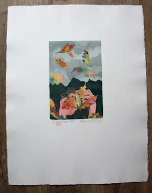 Sjoerd Bakker - ets: herfstbladeren kopen? Bied vanaf 49!