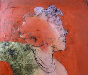 Sjer Jacobs - Tweeluik, Olieverf op doek, Man en vrouw kopen? Bied vanaf 200!