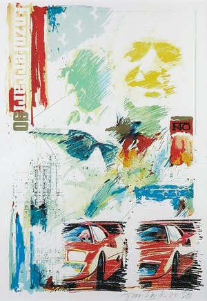 Frank Gude - Litho, Enzo Ferrari - Ingelijst kopen? Bied vanaf 20!