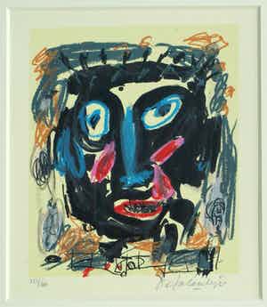 Kees Salentijn - Ingelijste litho , Hoofd verkocht voor € 40!