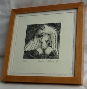 Sandra Hilhorst - Ingelijste ets , “Naakte Engel” – Loodskado 1995 kopen? Bied vanaf 35!