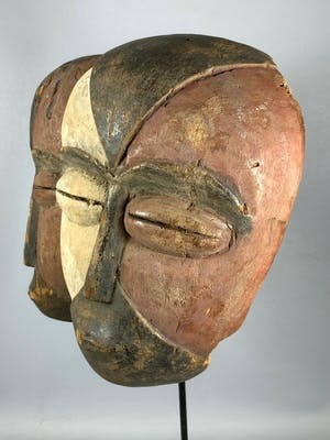 Lega - 210150 - Old Tribal used African TWIN mask from the Lega Bwami - Congo. kopen? Bied vanaf 1!