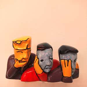 Herman Brood - beeld 'Horen zien en zwijgen' - met certificaat verkocht voor € 80!