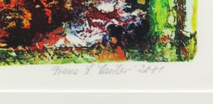 Franz Lauter - Litho, Z.T. Bloemen - Ingelijst kopen? Bied vanaf 35!