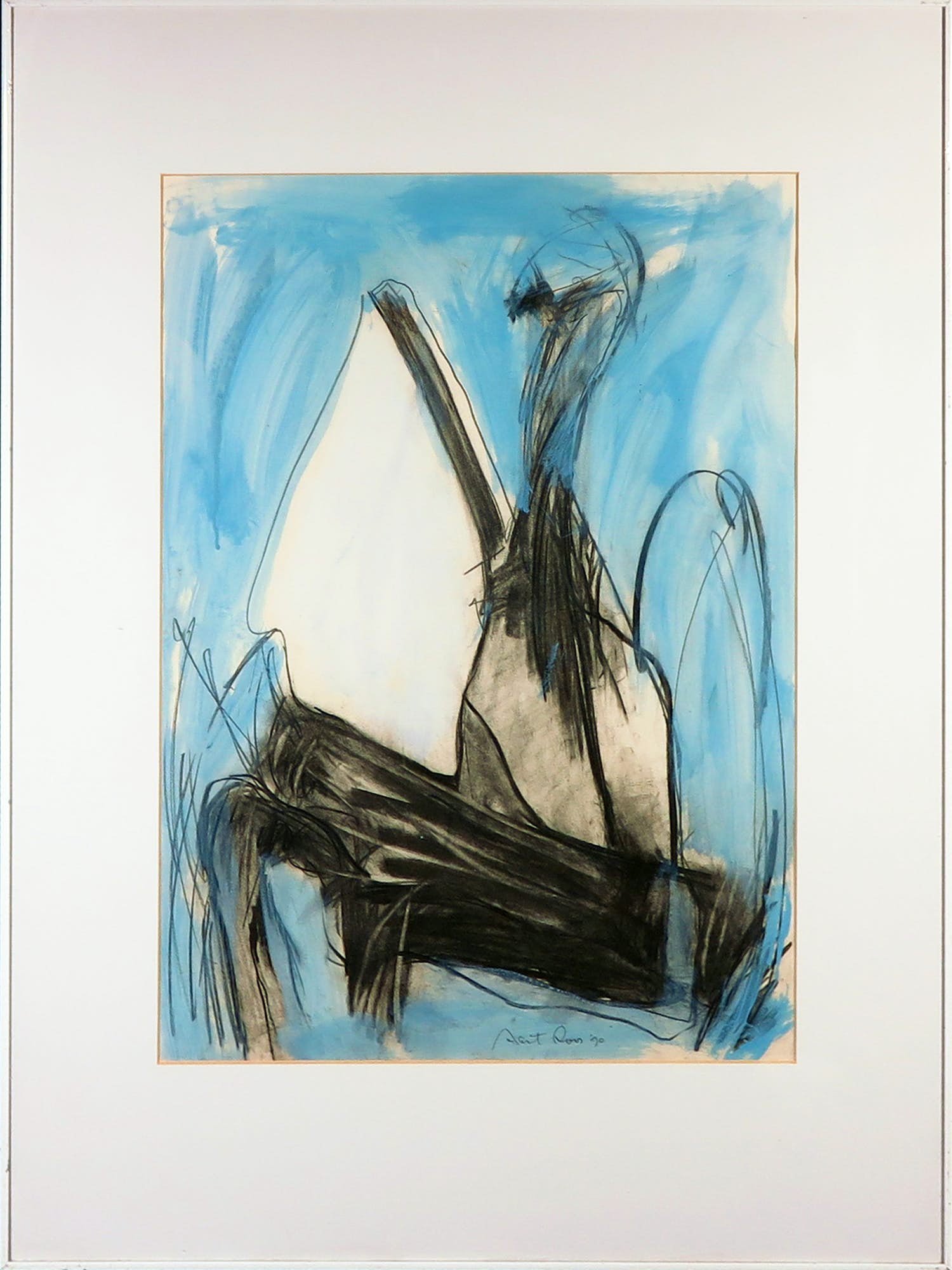 Aart Roos - Gemengde techniek, Zonder titel - Ingelijst verkocht voor € 50!