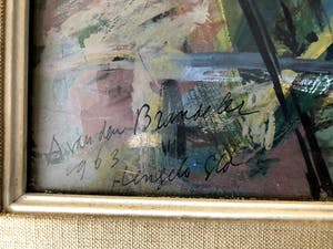 Agnes van den Brandeler - Bloemenveld - Gouache, Ingelijst kopen? Bied vanaf 280!