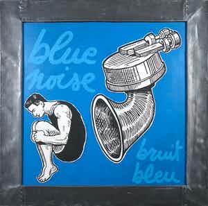 Jan Bollaert - Acryl op hardboard, Blue noise - Ingelijst verkocht voor € 50!