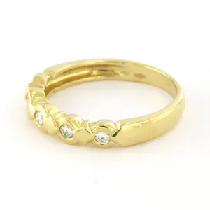 18k geel gouden ring met briljant geslepen diamant tot. 0.25ct – F/G - VS/SI kopen? Bied vanaf 410!