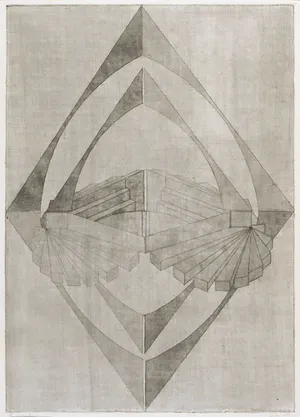 Cees Juffermans - Ets, Geometrische voorstelling kopen? Bied vanaf 30!