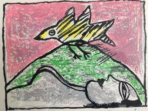 Corneille - Mooi ingelijste kleine zeefdruk in pasteltinten kopen? Bied vanaf 205!