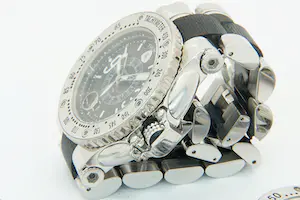 102 - Stoer Automatic Aquanautic King Cuda Herenpolshorloge met stalenband kopen? Bied vanaf 80!