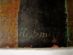 Marjan Smit - gelauwerd Grafica - bijzonder OLIEVERF op papier "Torens" - gesigneerd kopen? Bied vanaf 10!