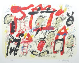 Kees Salentijn - Litho, Zonder titel - Ingelijst kopen? Bied vanaf 35!