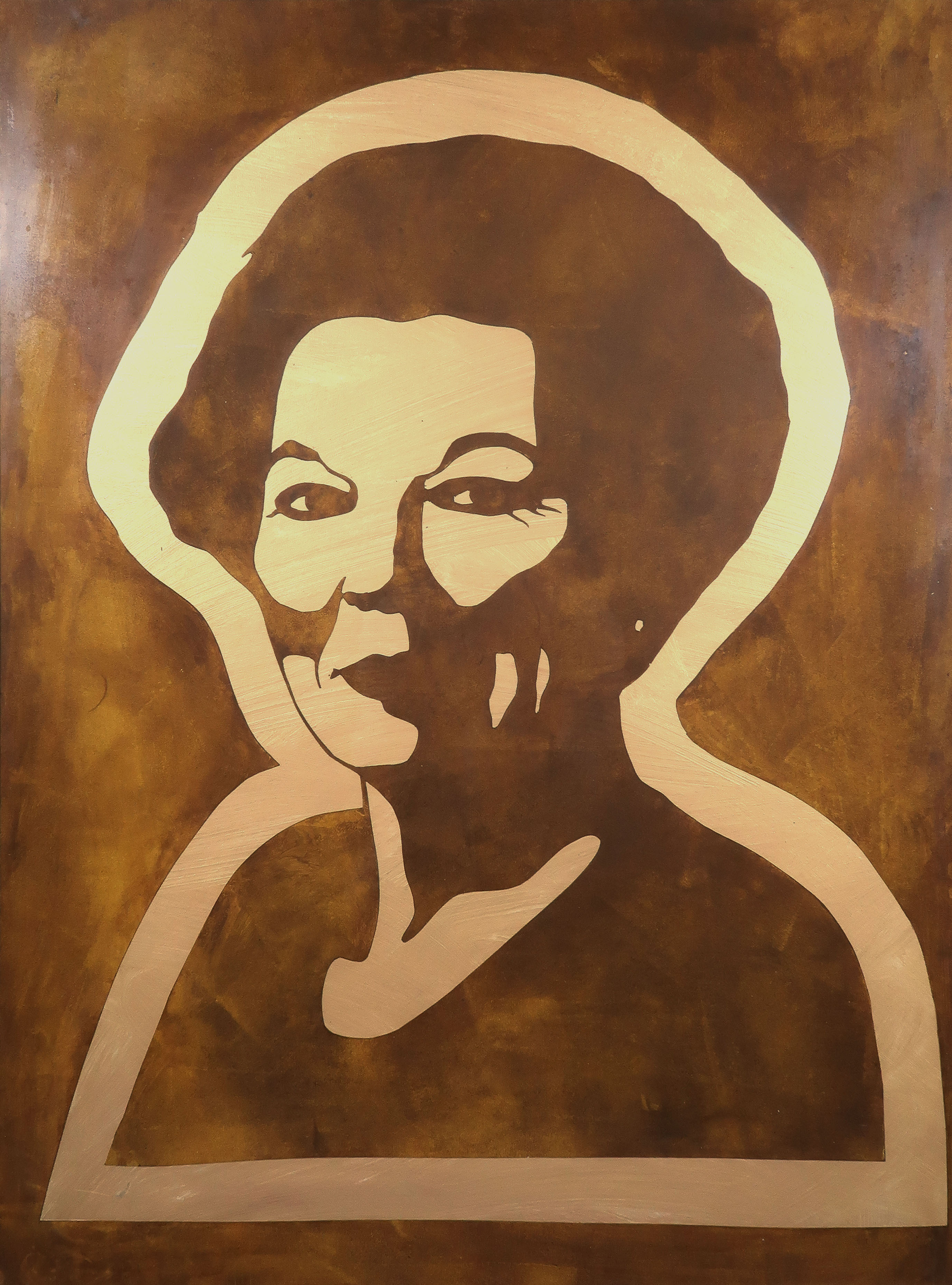 Niet of onleesbaar gesigneerd - Collage en gouache, Portret van Beatrix - Ingelijst (Groot) kopen? Bied vanaf 1!