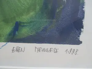 Ellen Meuwese - Monoprint "Waterlelie" in fraaie Barth lijst! kopen? Bied vanaf 1!