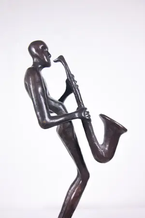 Corry Ammerlaan - Bronzen beeld, Saxofoonspeler kopen? Bied vanaf 70!