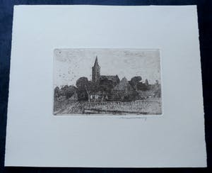 Martin van Waning - Ets: dorpje kopen? Bied vanaf 45!