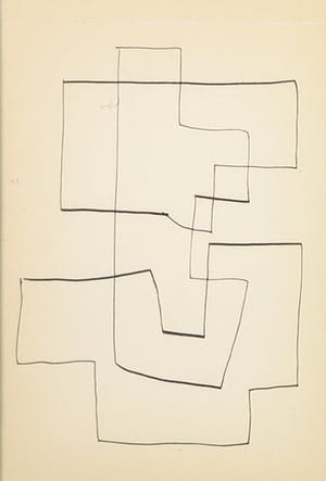 Siep van den Berg - Lot van drie tekeningen, Abstracte composities - Ingelijst kopen? Bied vanaf 40!