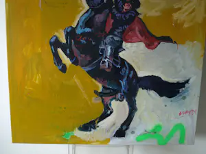 Peter Klashorst - Acrylverf op doek , Zorro, cover van ‘Pep’ nr. 8 , 1965 – 115 x 105 cm kopen? Bied vanaf 400!