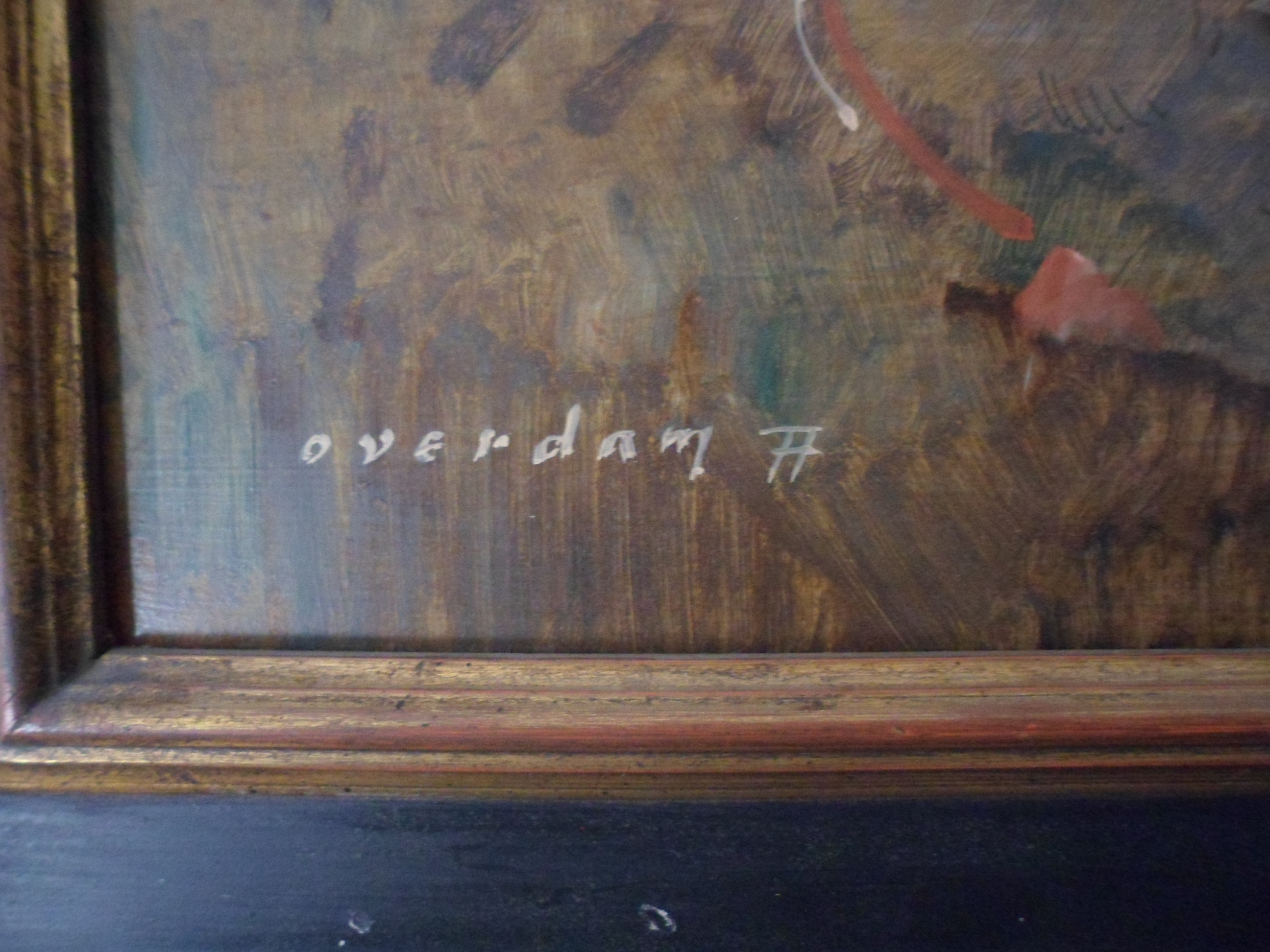 Ab van Overdam - Acrylverf op paneel, Titel "larve". kopen? Bied vanaf 25!