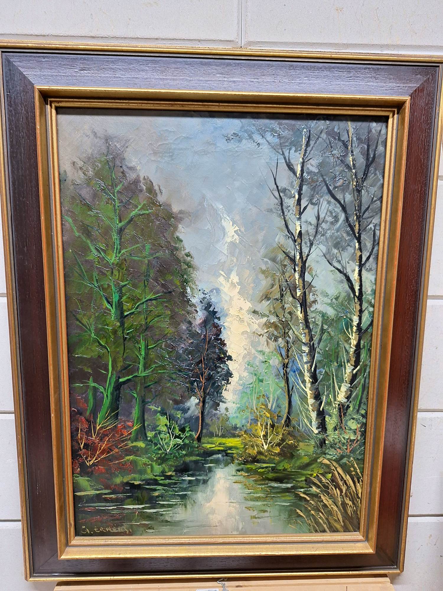 Gerardus Johannes Ernens - Boslandschap verkocht voor € 75!