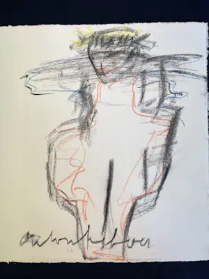 Anton Heyboer - Pastel van een vrouwfiguur kopen? Bied vanaf 90!