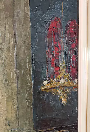 Niet of onleesbaar gesigneerd - Interieur kerk, zeer kleurrijk kopen? Bied vanaf 1!