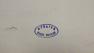 Evert Pieters - Studie (potloodtekening) van een vrouw met een handwerkje kopen? Bied vanaf 150!