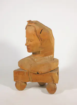 Niet of onleesbaar gesigneerd - Houten beeld, Vrouwenbuste kopen? Bied vanaf 1!