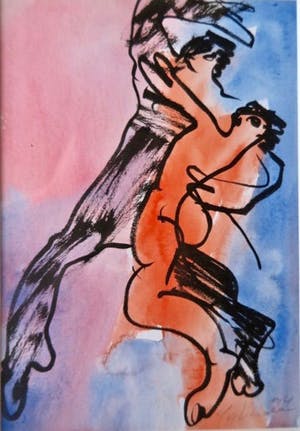 Hetty van der Linden - Tango - Passievol werk - Professioneel ingelijst kopen? Bied vanaf 10!