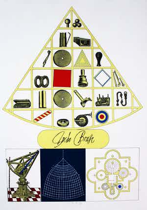 Lucio del Pezzo - Lucio del Pezzo, Tycho Brase, Kleurenlitho verkocht voor € 45!