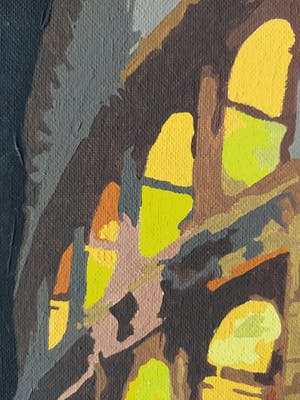 Niet of onleesbaar gesigneerd - Colosseum te Rome bij nacht kopen? Bied vanaf 1!