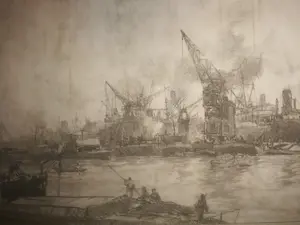 Johan Hendrik van Mastenbroek - Bedrijvigheid in haven Rotterdam. kaufen? Bieten Sie von 59!