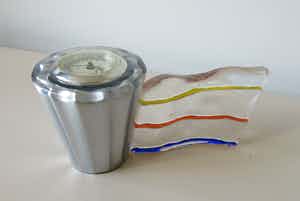 Borek Sipek - Glazen design klokje gemaakt voor Quantore verkocht voor € 72!