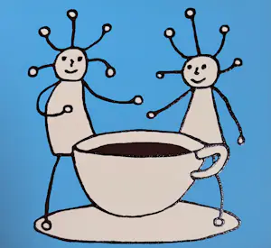 Paul Indrek Kostabi - “Sprkl coffee”. Handgesigneerd. Nr. 84/100. kopen? Bied vanaf 49!